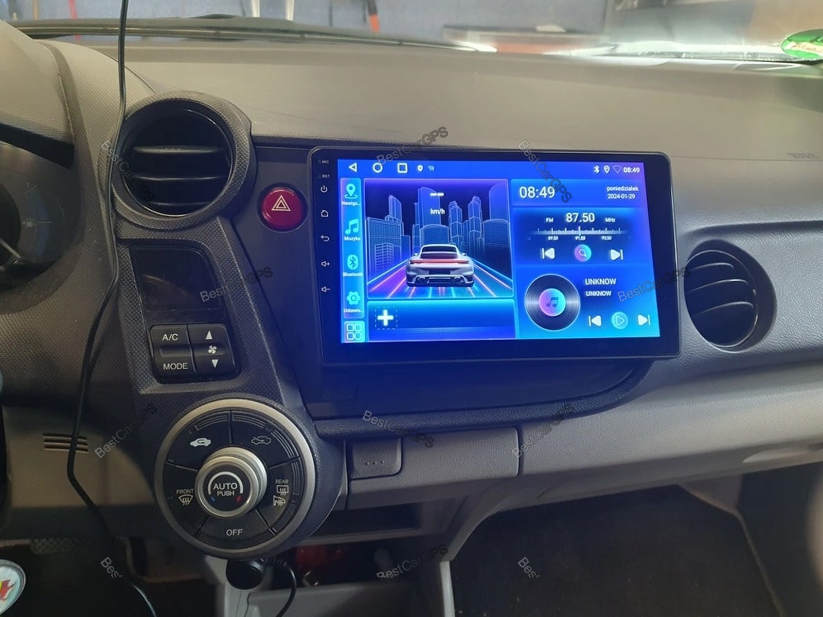 4+64G Android 15 CarPlay Stereo Radio GPS Sat Nav 9″ For Honda Insight 2009-2014