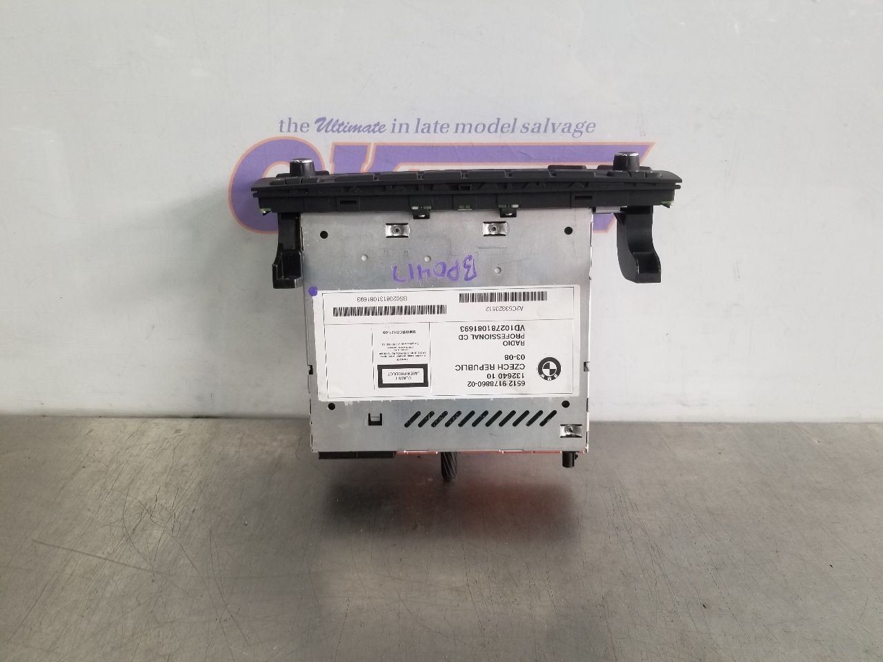 08 2008 BMW 135I RADIO AUDIO PROFESSIONAL MODEL RECEIVER AM-FM-CD 65129178860