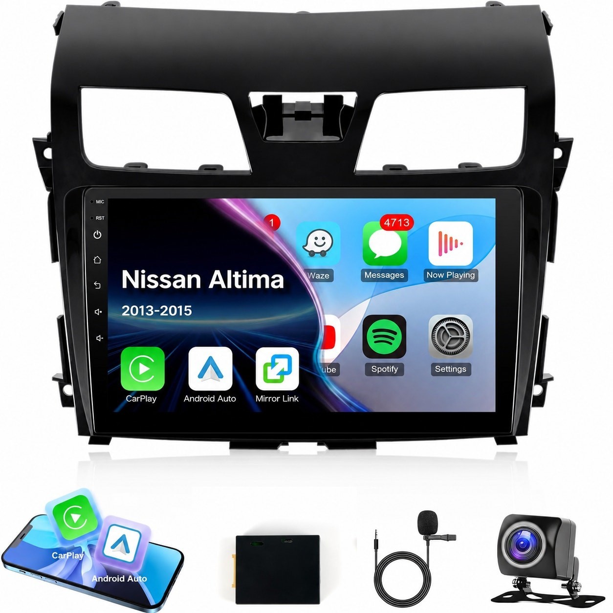 For CarPlay Android 13 Car Radio Stereo FM