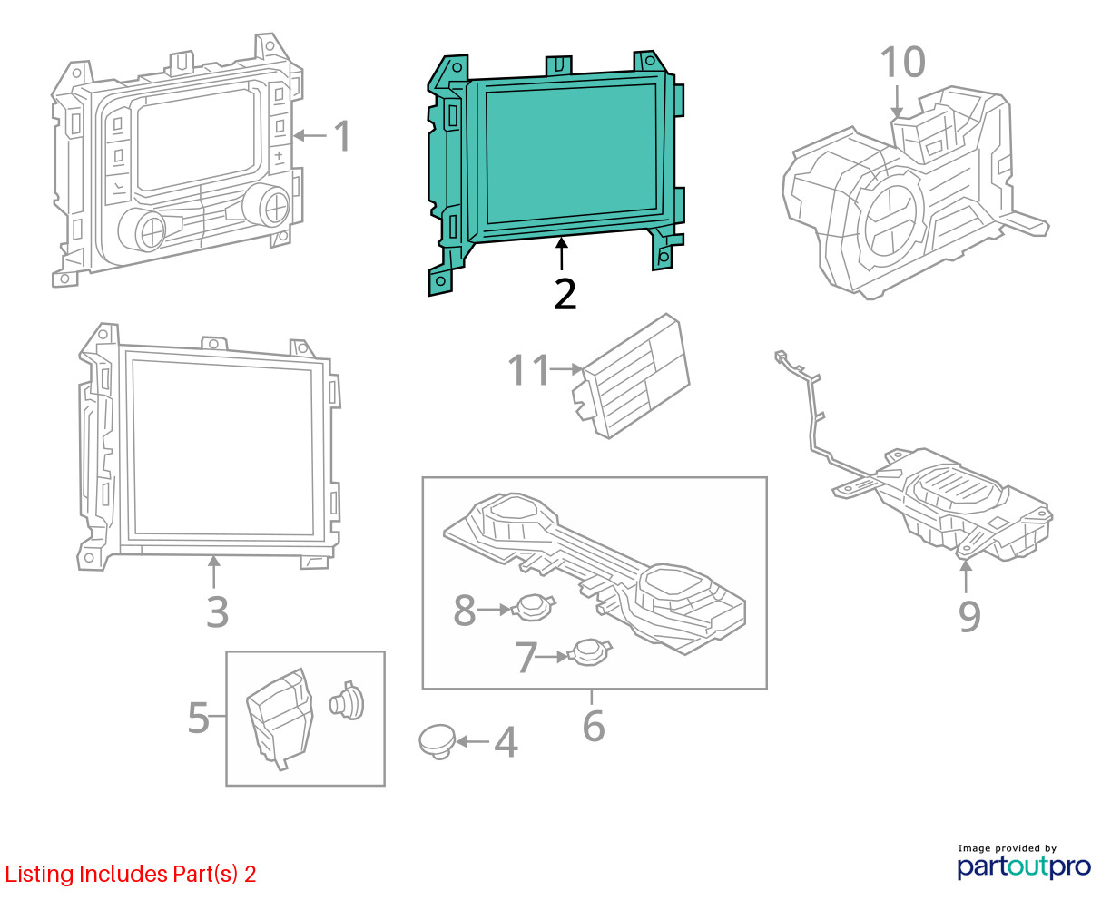 Jeep JL Wrangler OEM 7 in Touchscreen Radio Receiver 68474393AE 2021 124941