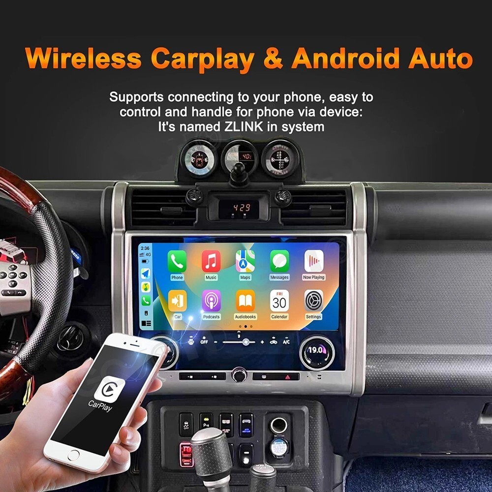 4+64G For 2007-2022 Toyota FJ Cruiser 13.3″ Carplay Stereo Radio Android 15 GPS