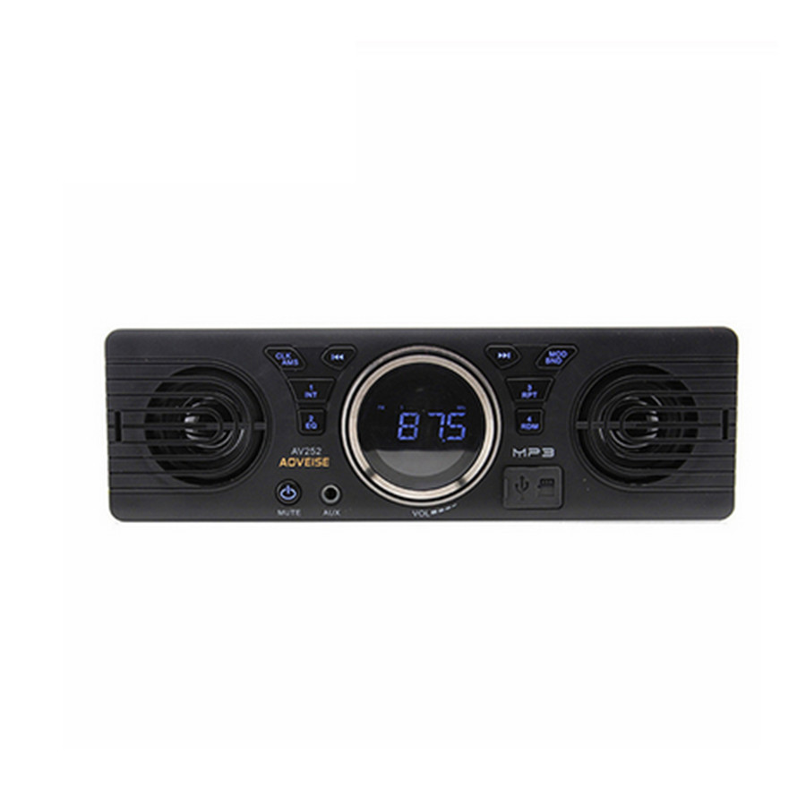 Single 1Din Bluetooth MP3 Player FM Radio Receiver AUX-IN SD Built-in 2 Speaker