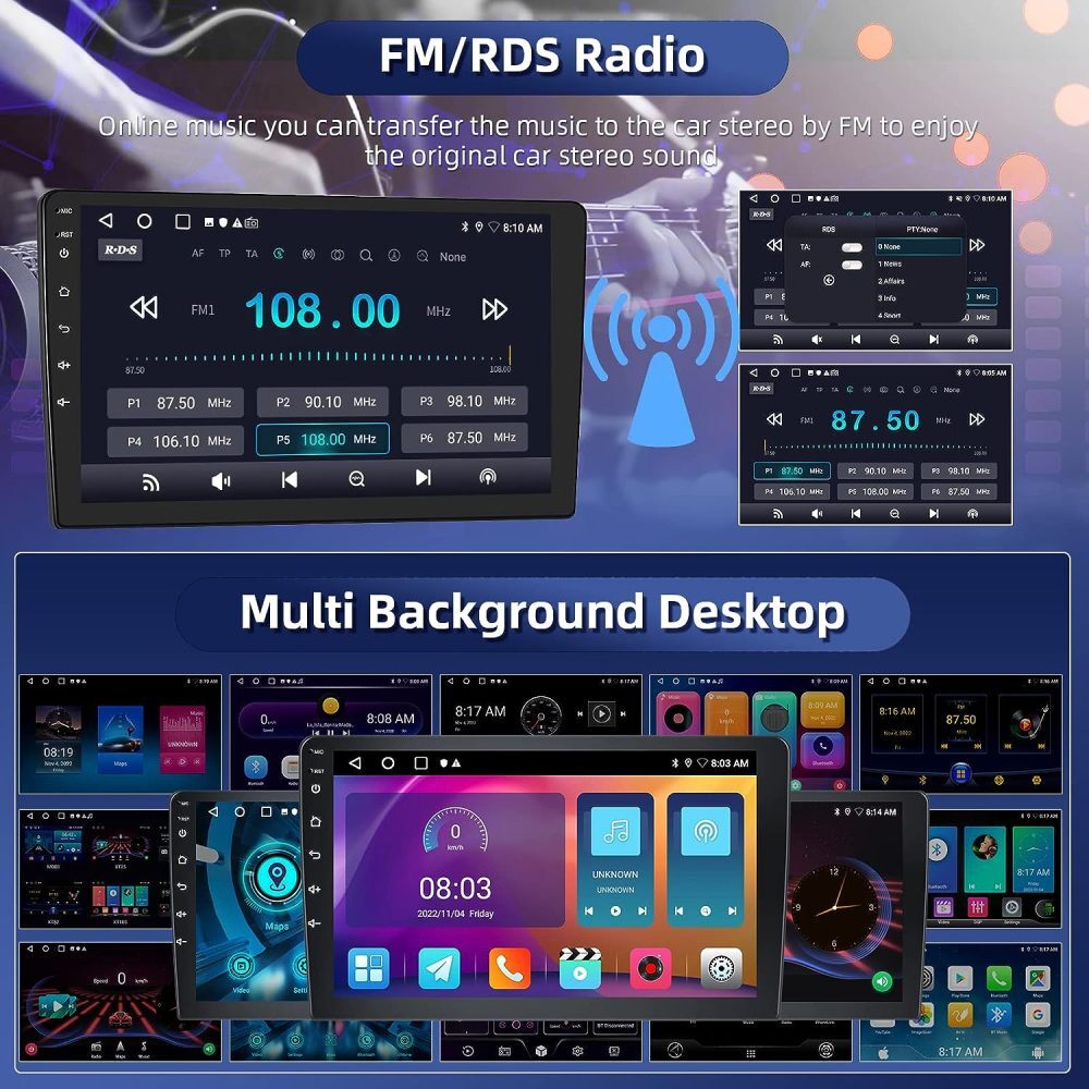 4+64GB 8-Core Stereo Radio Android 13 Carplay GPS Navi For Toyota RAV4 2013-2018