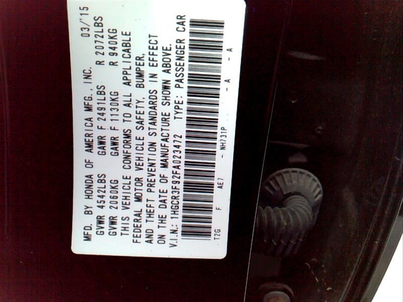 RADIO Radio Sedan Amplifier ID 39186T2AA01 Fits 13-15 ACCORD 375130