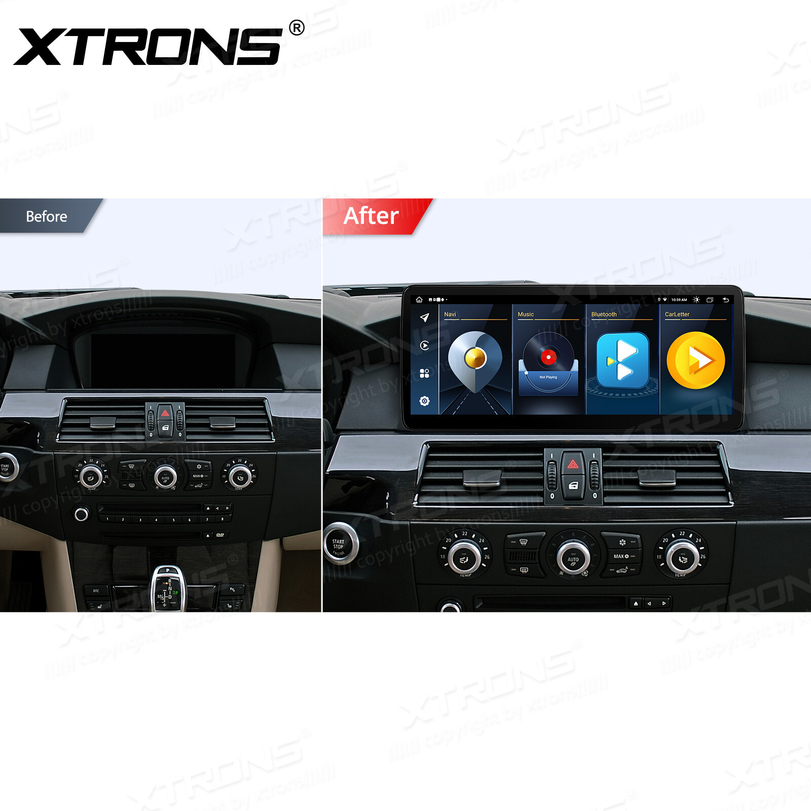 For BMW 5er E60 E61 CCC CarPlay Android Auto 8-Core Car GPS Stereo Navi WiFi DSP