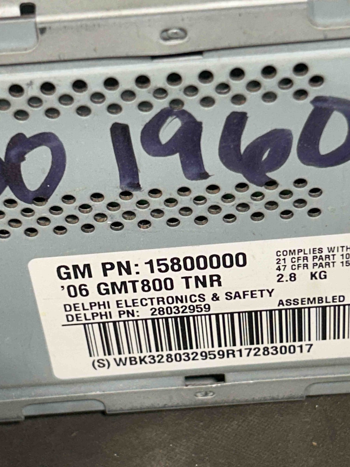 Fits 2004-09 GMC Envoy Radio vin:1GKET63M682173654 oem:15800000
