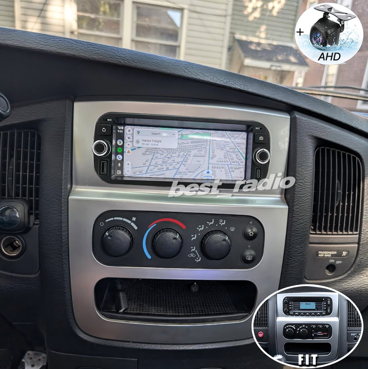 6.8″Android15 Carplay 64GB Car Stereo Radio GPS Navi For 2003-2006 Jeep Wrangler