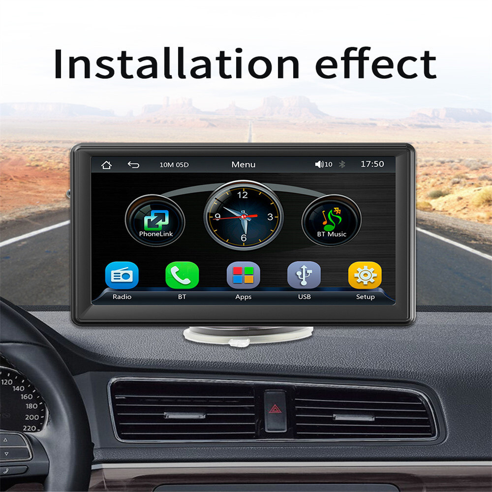 Car Stereo Radio Player Touch Screen For CarPlay Bluetooth Head Unit Mirror Link