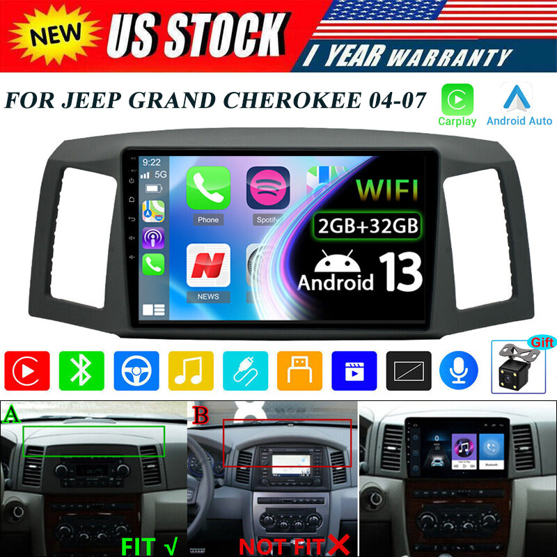 CARPLAY FOR JEEP GRAND CHEROKEE 2004-2007 ANDROID 13 RADIO STEREO GPS NAVI WIFI