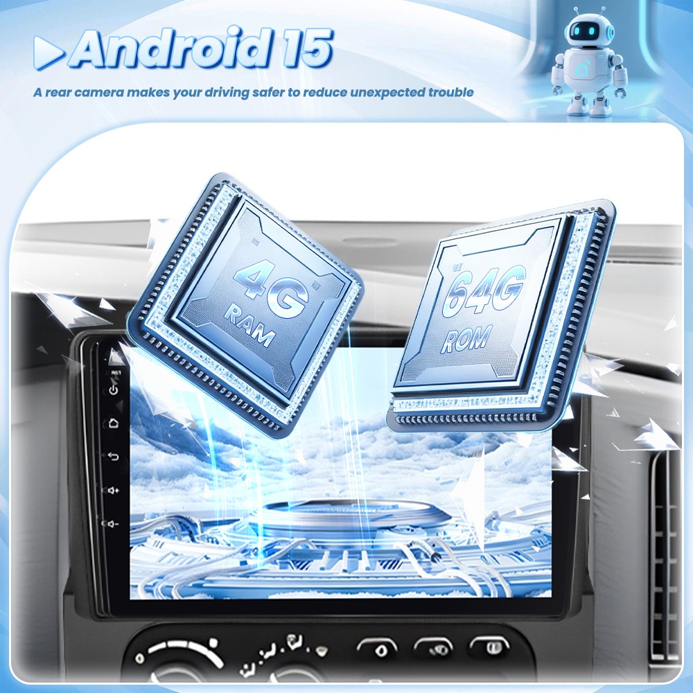 4+64GB For 2002-2005 Dodge Ram 1500 2500 3500 Android15 CarPlay Car Stereo Radio