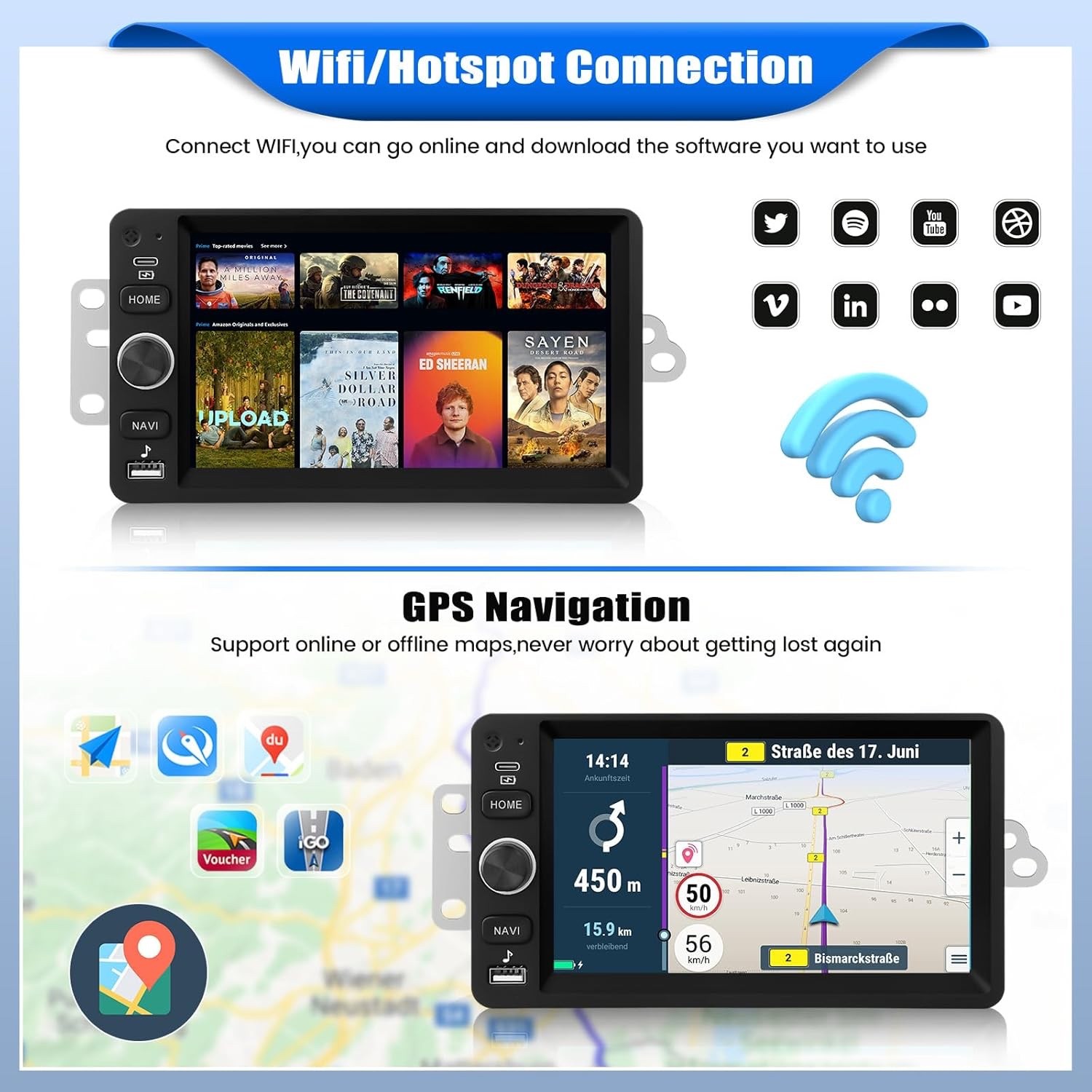 2+64G Android Car Stereo Radio for Chevy Chevrolet Silverado SSR, BT FM/RDS WiFi