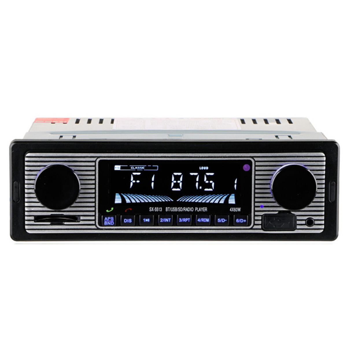 Car Bluetooth MP3 Player In-dash Retro Radio Stereo Audio FM/USB/AUX Head Unit