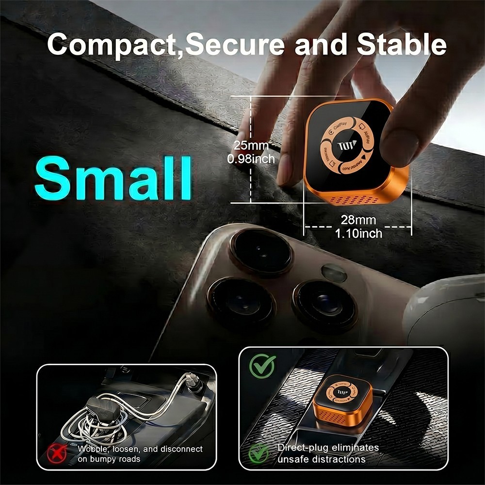 4 in 1 Wireless CarPlay Adapter for iPhone / Android Auto / AirPlay/Miracast