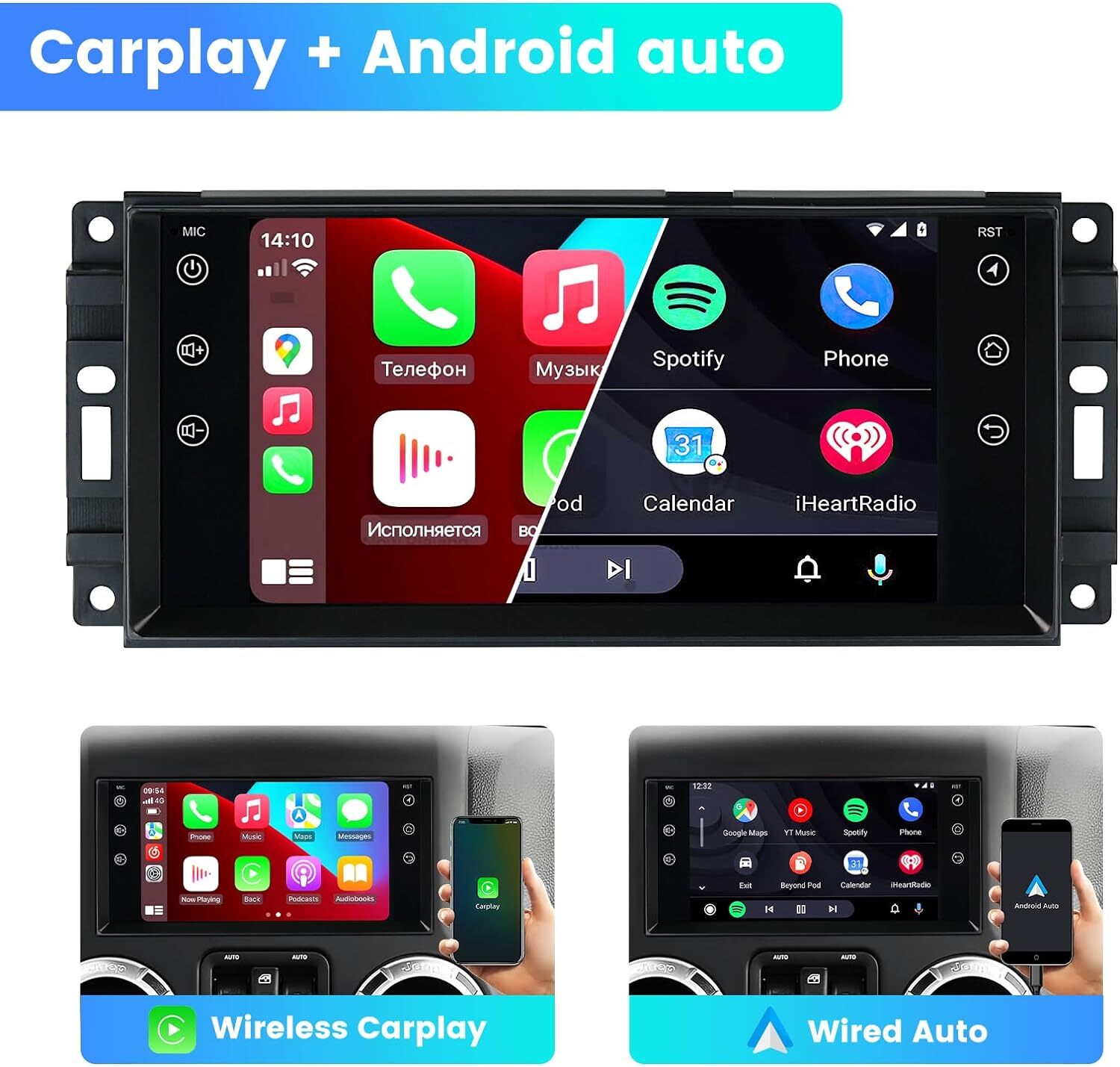For Dodge Nitro 2007-2012 Android 13 Carplay WIFI Car Radio GPS Navigation DSP