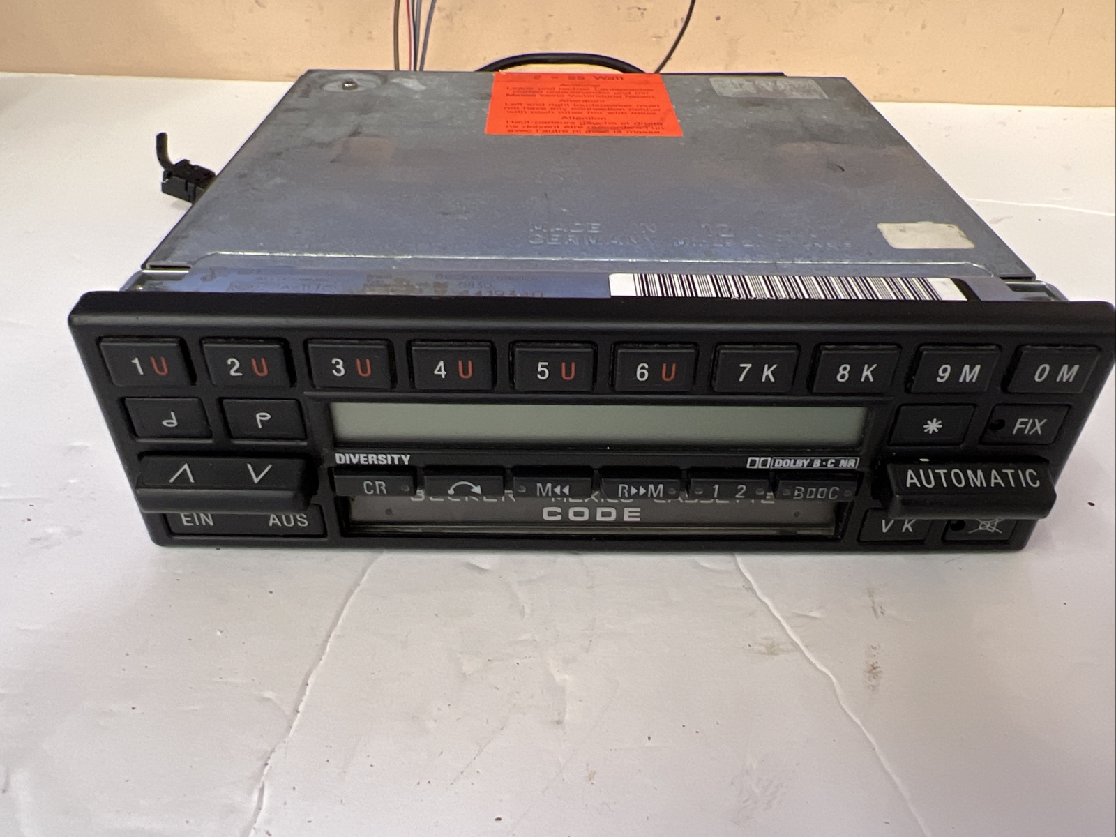 Mercedes Benz radio cassette player Becker Mexico BE0830 FOR PARTS NOT WORKING