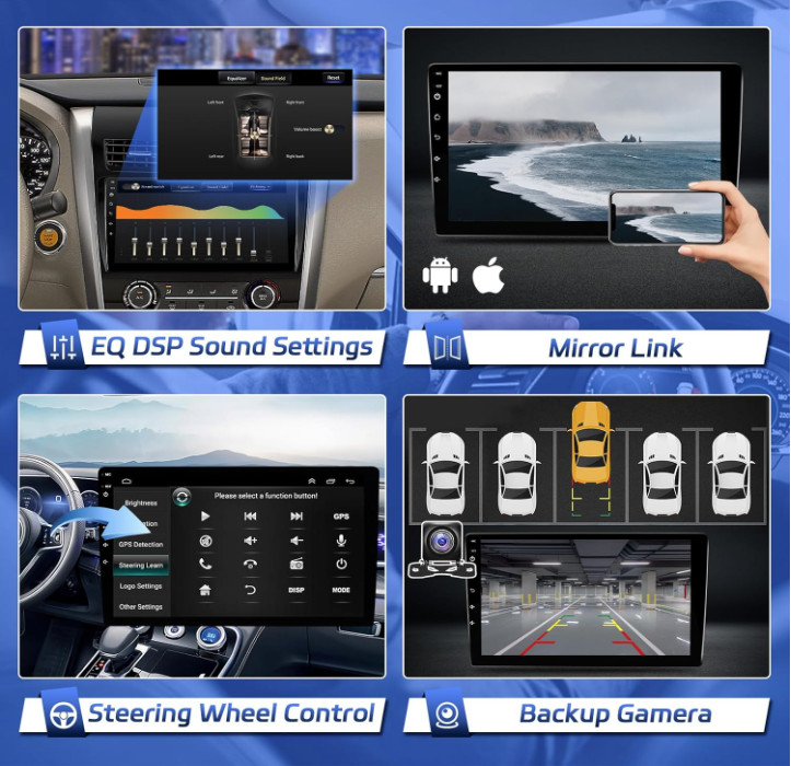 Car Stereo Radio Android 13.0 Carplay GPS FM +Cam For 2012-2014 Toyota Camry NEW