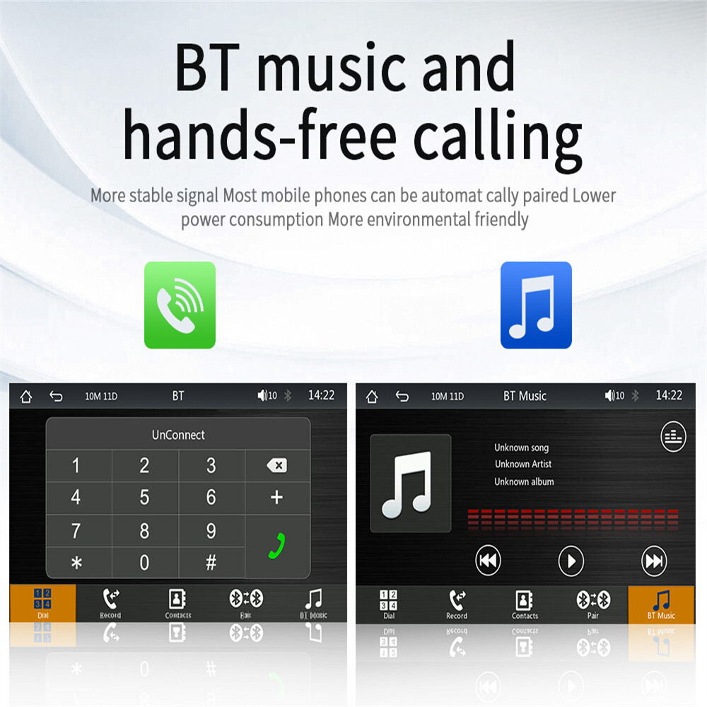 Car Stereo Radio Player Touch Screen For CarPlay Bluetooth Head Unit Mirror Link