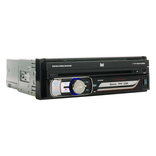 Dual XDVD600 7″ Flip-Up Single DIN CD/DVD Bluetooth AM/FM Radio Car Stereo