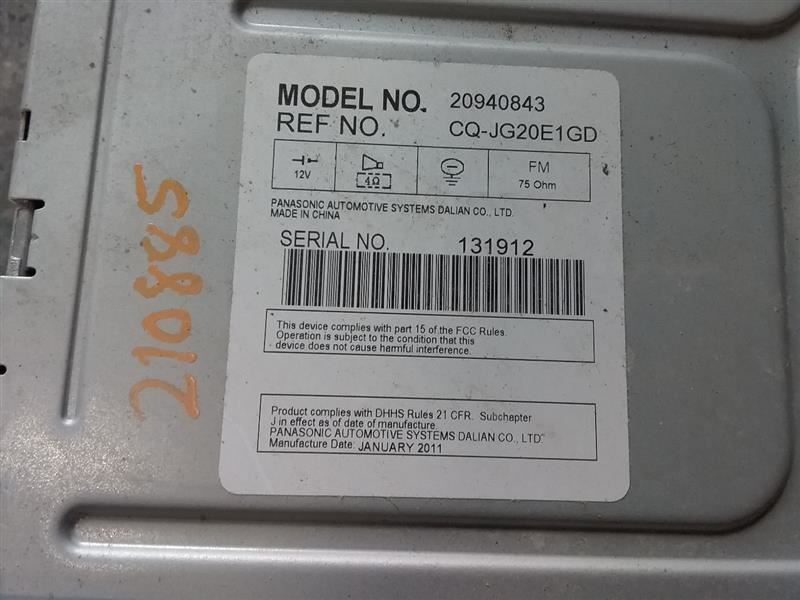 2009-2012 Chevy Malibu Radio AM FM Stereo CD MP3 USB Opt UUI exc. LTZ