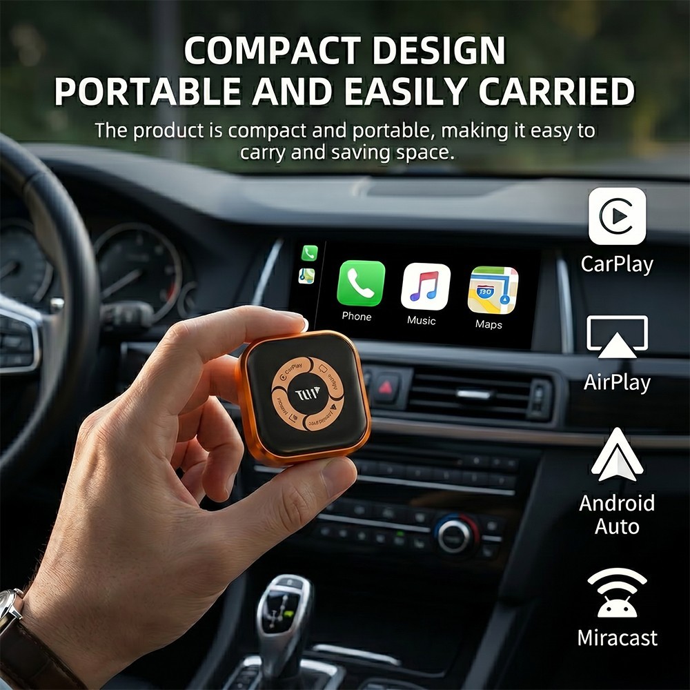4 in 1 Wireless CarPlay Adapter for iPhone / Android Auto / AirPlay/Miracast