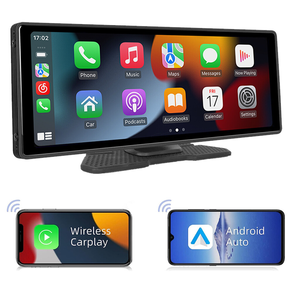 10.26″ Portable Car Stereo Wireless IOS CarPlay/Android Bluetooth Touch Screen