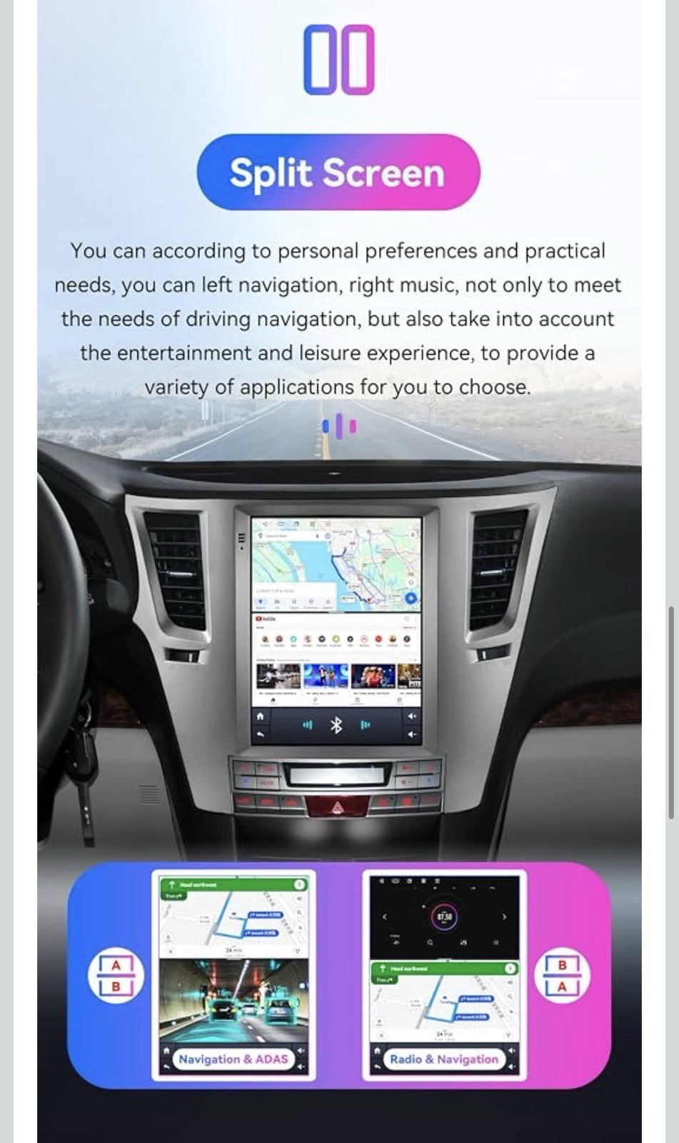 Carplay for Subaru Legacy Outback Impreza 2009-2014 Android Auto Car Radio GPS