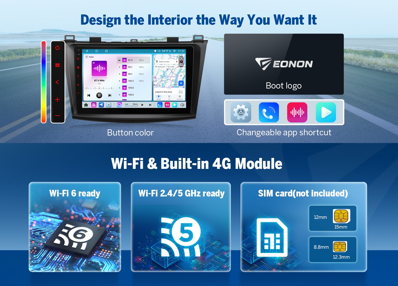 QLED 6+64 9″ Android Auto Car Stereo CarPlay GPS WiFi for MazdaSpeed 3 2011 2012