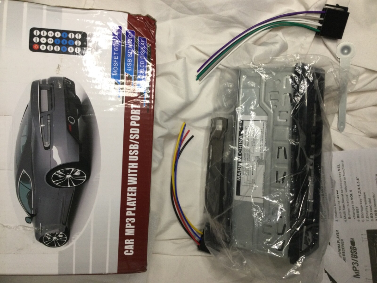 Car MP3 Player With USB/SD Port 60Wx4 Boxed