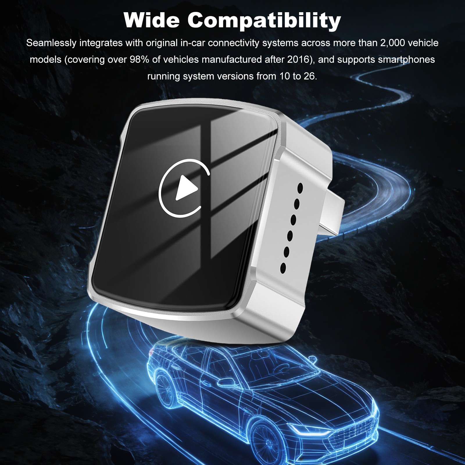 USB Auto Wireless CarPlay Adapter For Apple Android Wireless Dongle Plug ＆ Play