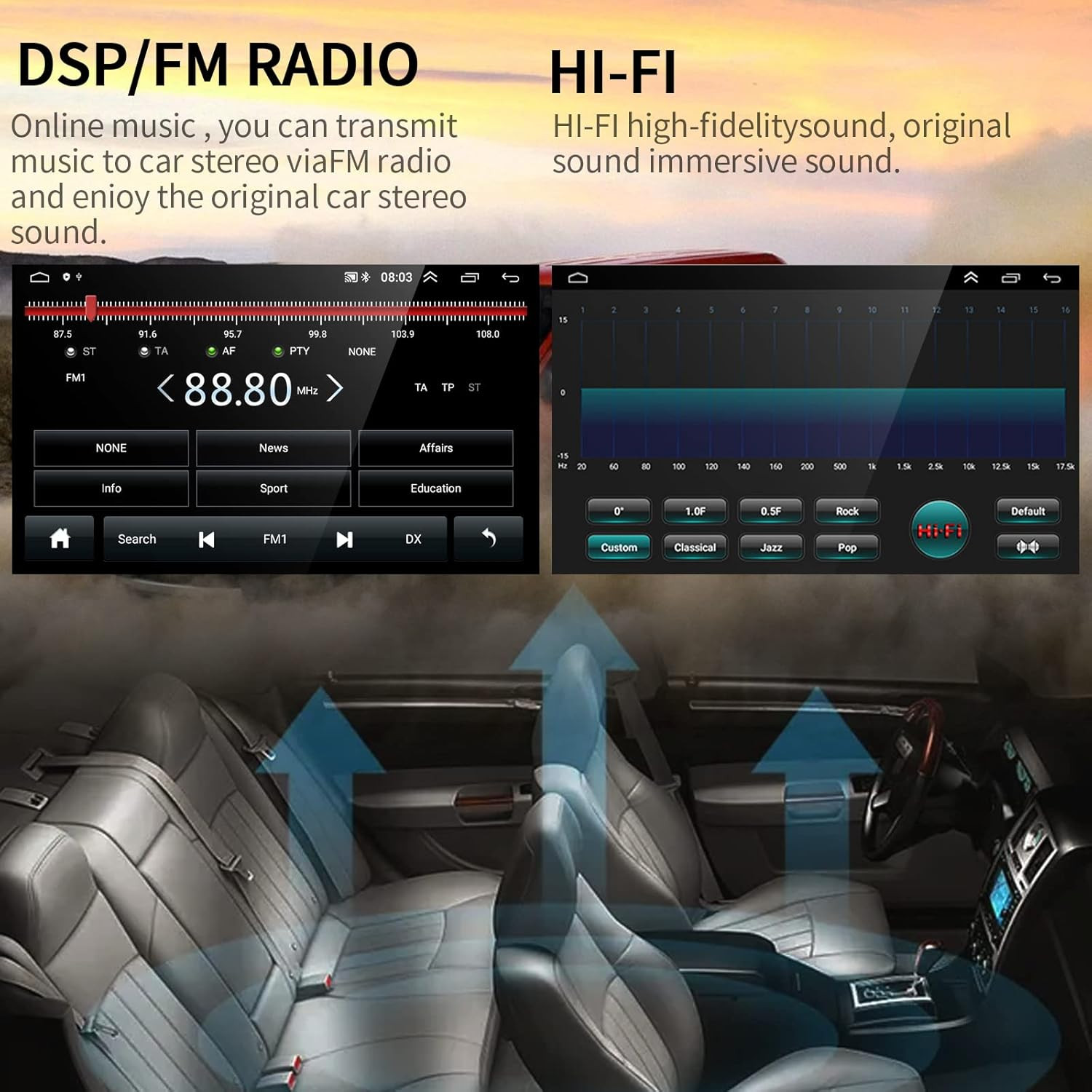 For 2000-2005 Ford Excursion 10″ Carplay Android13 Car Stereo Radio GPS Navi 64G