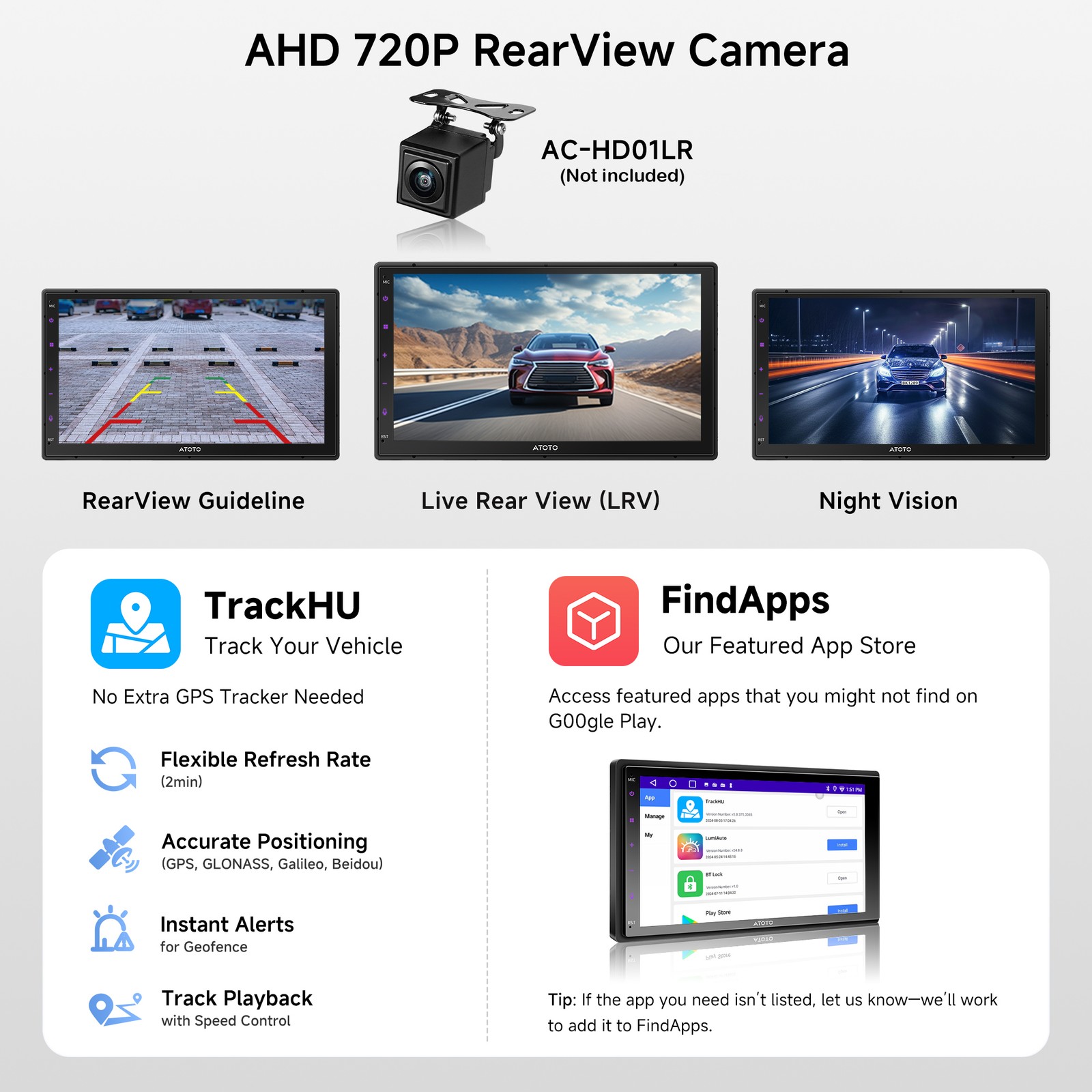 ATOTO A5L 7″ Double Din Car Stereo Wireless Android Auto Carplay Android OS 24EQ