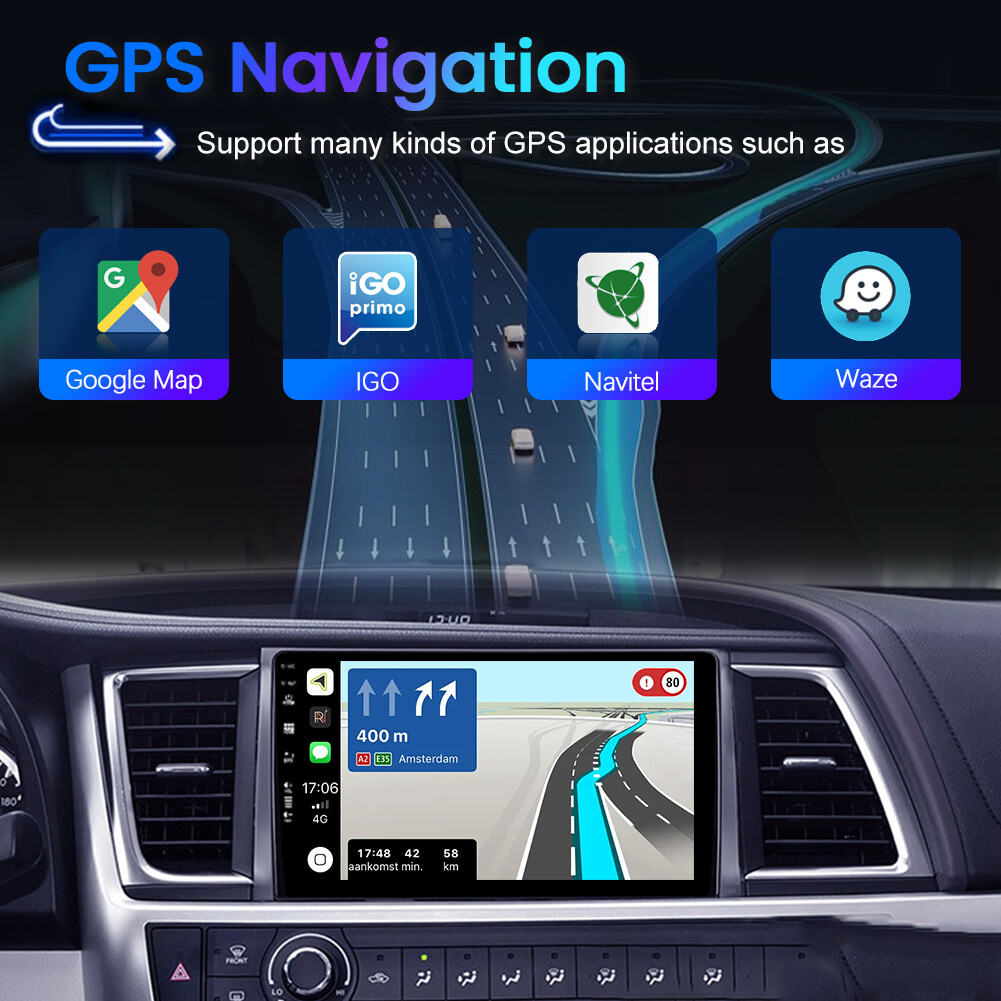 8GB+256GB For Toyota Highlander 2014-18 CarPlay&Android Auto Car Stereo GPS 128G