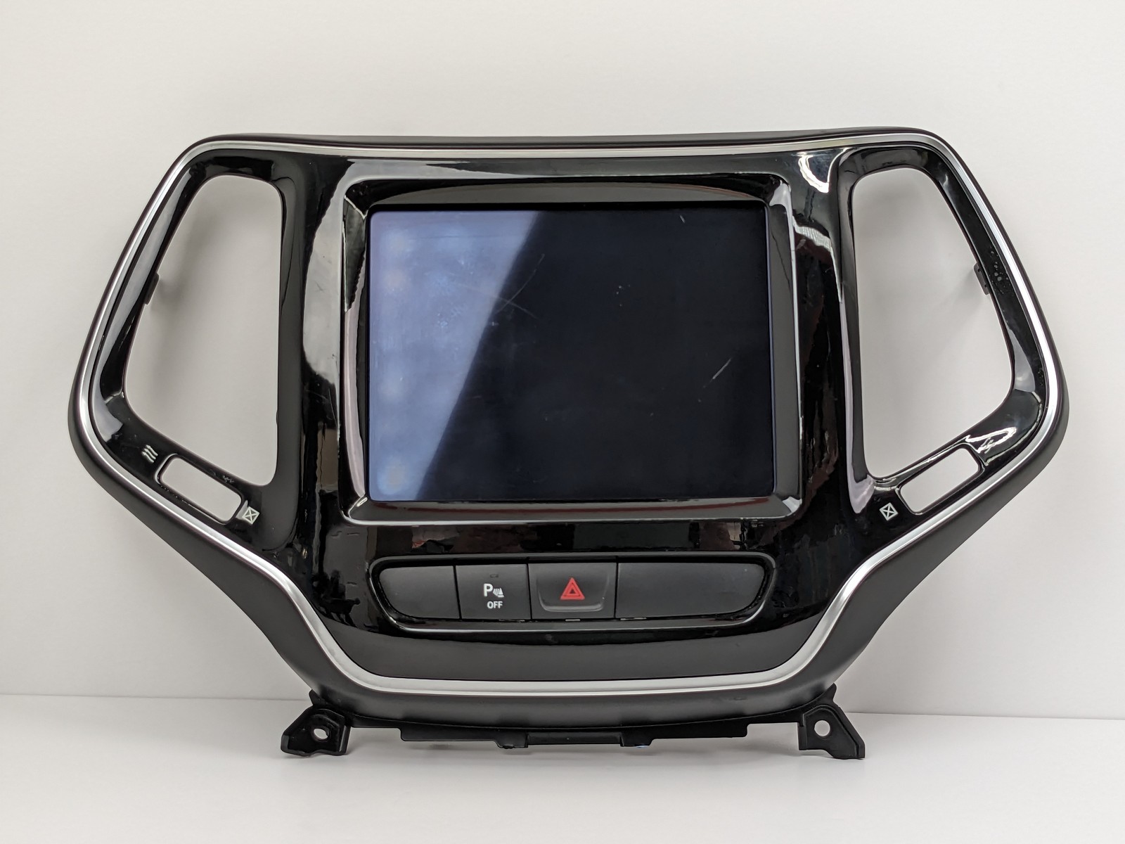 2014-2020 Jeep Cherokee Navigation Display Screen Bezel Trim Hazard Switch OEM
