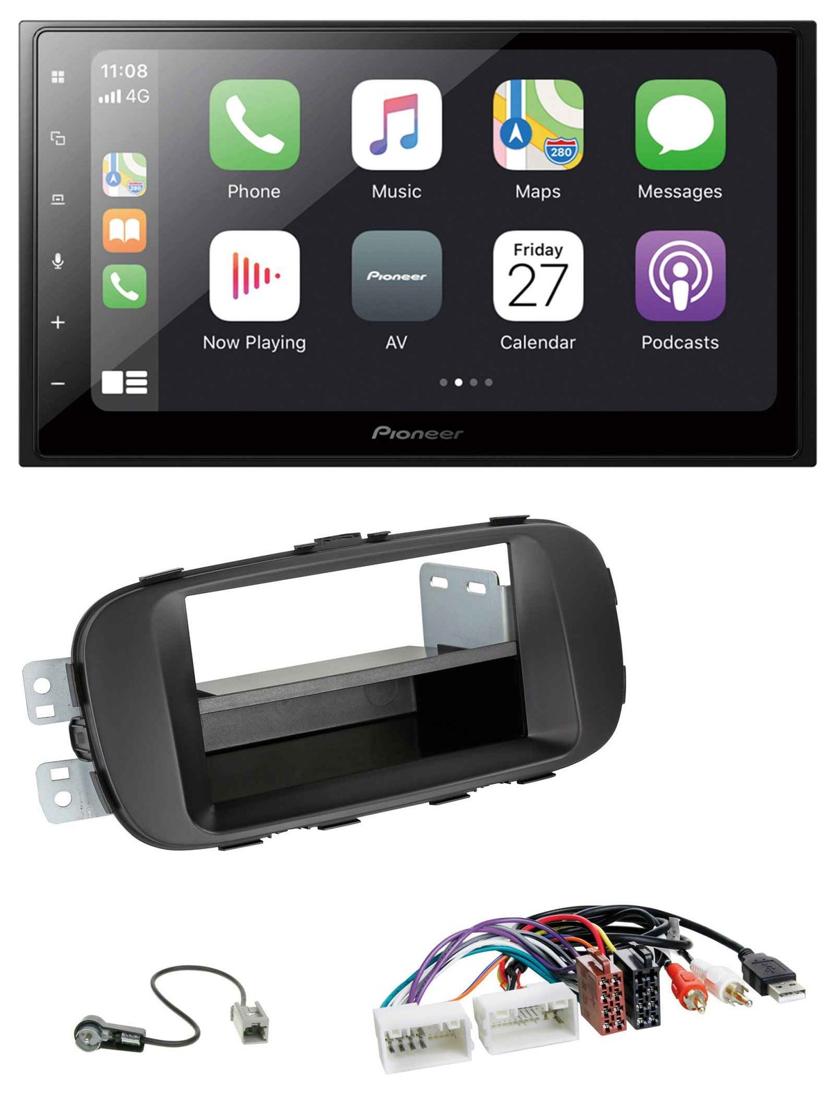 Pioneer MP3 Bluetooth DAB 2DIN USB Car Stereo for Kia Soul 14-19HP AUX Black