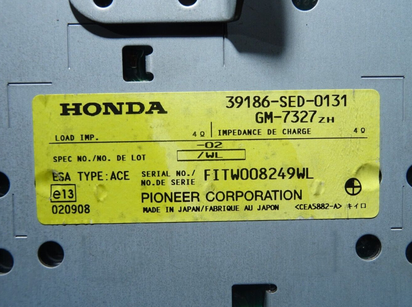 Honda Accord Amplifier Unit Mk7 Sat Nav 2003-2008 39186-SED-0131