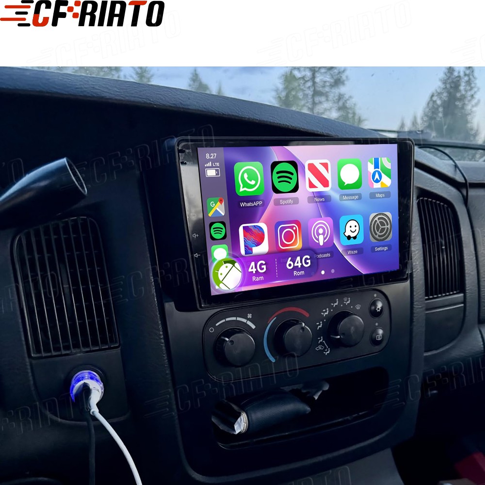 For 2002-2005 Dodge Ram 1500 2500 3500 Android 15.0 CarPlay Car Radio GPS 4+64GB