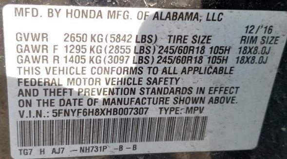 Info-GPS-TV Screen Player Dash Mounted Without Blu-ray Fits 16-20 PILOT 249996