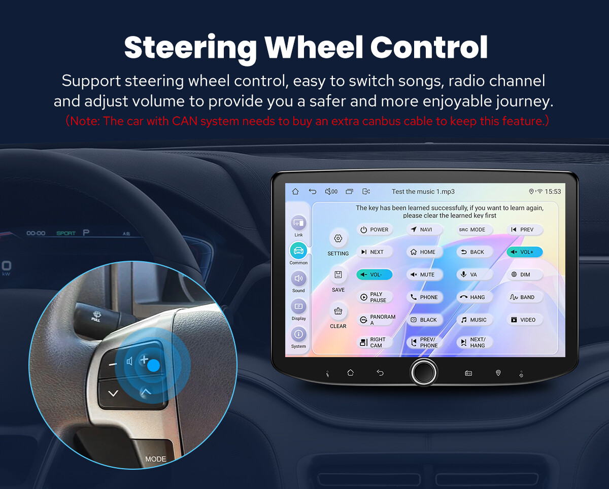 JOYING 10.1 Inch Android 13 Single Din Car Stereo with Physical Volume Knob FM