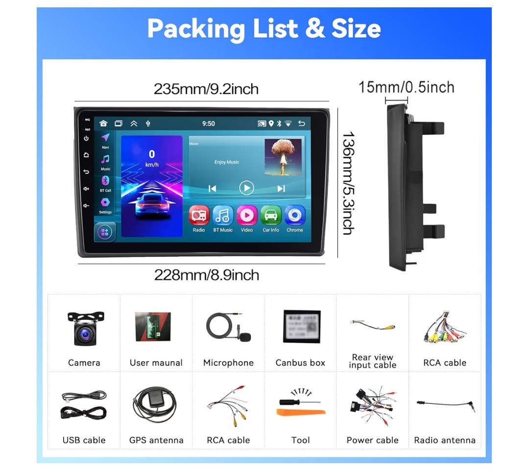 Car Radio Stereo for Audi A4 S4 RS4 2002-2008 Carplay Android Auto 2+64G 9 Inch