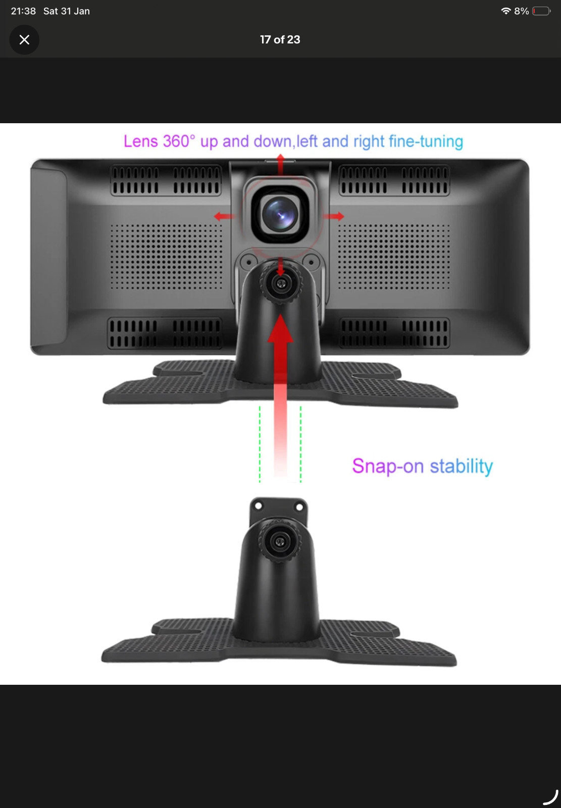 Touch Screen Wireless Apple CarPlay Android Auto DVR Dash Cam And Reverse Camera
