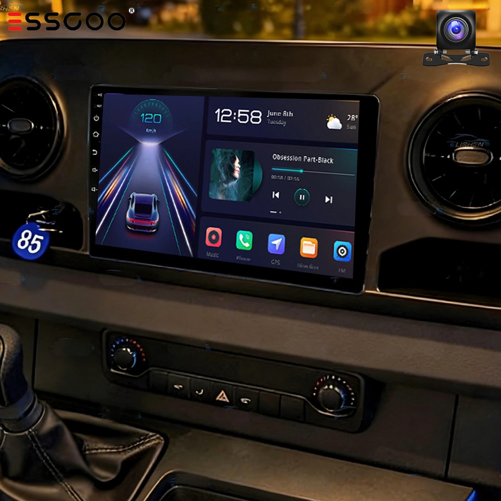 For 2019-2023 Mercedes-Benz Sprinter CarPlay Android 13 Car Radio Stereo FM Navi