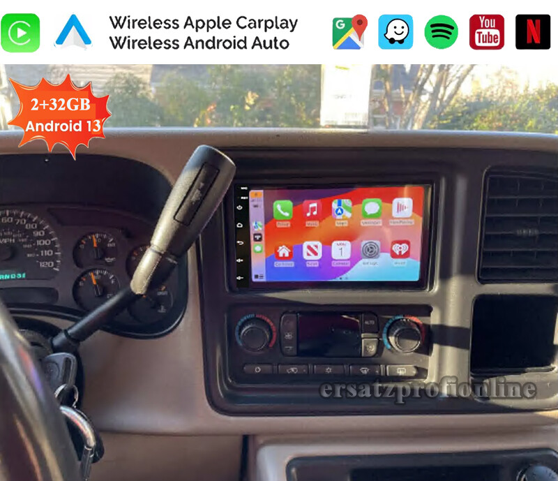 For 2003-2006 Chevrolet Silverado Tahoe Wired & Wireless CarPlay Auto Navi Radio