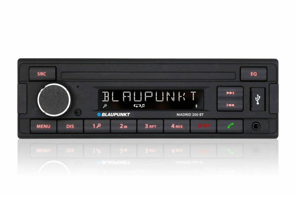 Blaupunkt Retro-look Car Stereo Madrid 200 BT Radio Bluetooth USB No CD Mech