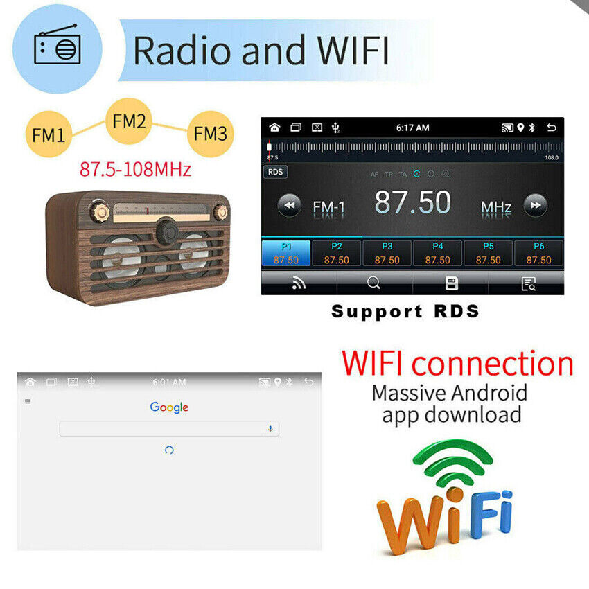 9″ Stereo CarPlay 6+128G for Ford F-150 F150 2009-2014 GPS Radio Navigation WiFi