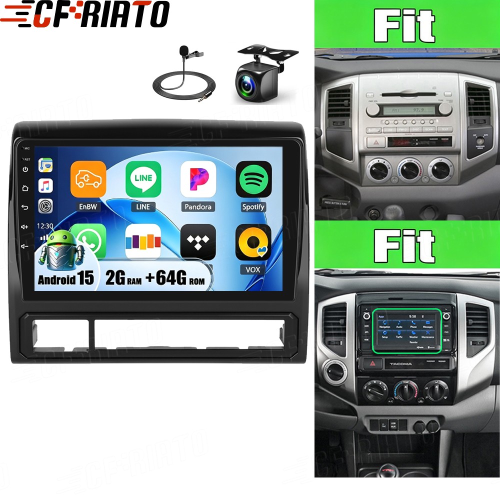 JBL For Toyota Tacoma 2005-2013 Apple Carplay Android15 Car Stereo Radio GPS Cam