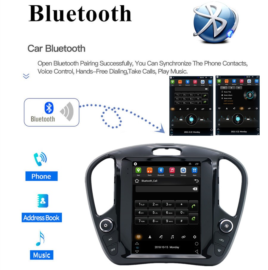 9.7” Vertical Screen Car MP5 Player BT FM RDS Fit For Infiniti ESQ 2014-2022