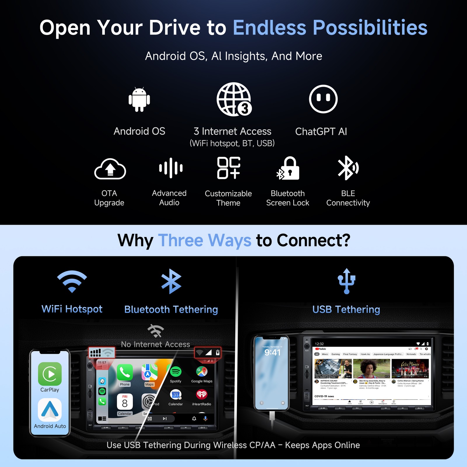 NEW ATOTO F7 SE 7IN 2DIN Car Stereo Audio Reciver CarPlay/Android Auto/Bluetooth