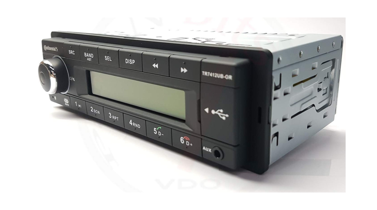 VDO Continental TR7412UB-OR European Style 12v Radio Orange Display Bluetooth