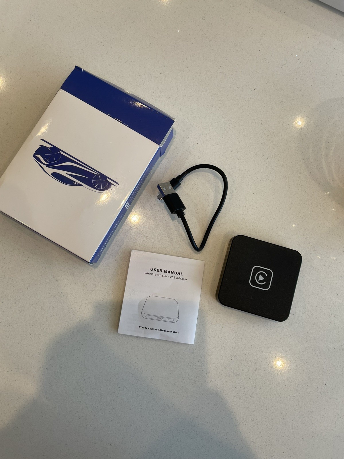 Wireless CarPlay Adapter Converts Wired to Wireless Plug & Play No Lag for Cars