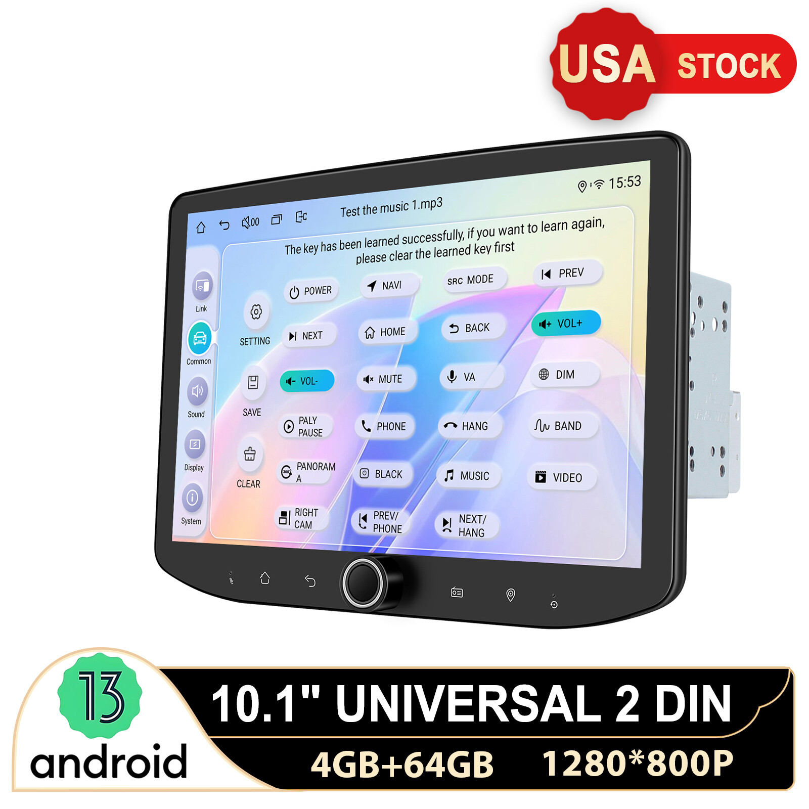 JOYING USA 10.1″ Detachable Car Stereo Android13 w/ Physical Knob & Touch Screen